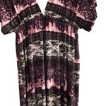 Cristina Love Women's XL V-Neck Short Sleeve Multicolor Boho Dress Y2K style Photo 3