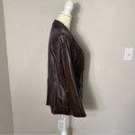 City Streets Women's Vintage City Steets Brown Button Up Leather Jacket Size 14 Photo 12