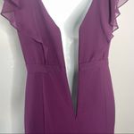 Jenny Yoo  Purple Cecilia Dress Size 0 Wedding Bridesmaid Formal Maxi Ruffle Photo 6