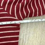 Pink Rose  Red & White Striped Button Front Long Sleeve Top Size S Photo 6