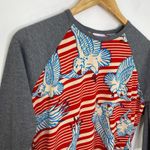 LuLaRoe  Randy Red Grey Blue Printed Baseball Tee Shirt Women's Size X-Small XS Photo 3