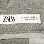 ZARA Women's Gray High Waist Straight Tapered Leg Trousers Dress Pants Size S Photo 3