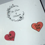 Text Me I Love You Valentines Heart Wooden Hand Painted Boho Earrings Red Photo 1