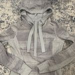 Lululemon Post Sweat Pullover in Righteous Stripe Silver Spoon / Heathered Light Grey Photo 8