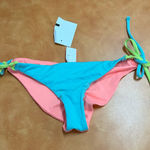 B. Swim Punchy Multi Bikini Bottom Blue Size M Photo 0