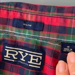 Hawker Rye Mens Small Slim Fit Red Plaid Long Sleeve Button Down Holiday‎ Photo 5