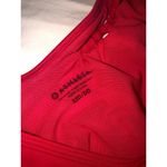 Athleta Tankini Swim Top Tomato Red Size 32D/DD Modest High Neck Woven Straps Photo 3