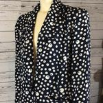 Vintage Studio by Michelle Stuart navy white Polkadot jacket & skirt size medium Blue Photo 5