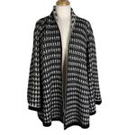 margaret o'leary Margaret O’Leary Wool Blend Poncho Sweater Black Cream Size XS/S Photo 1