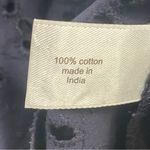 Lane Bryant  Shirt Women 22 Navy Blue V Neck Long Sleeve Floral Cut Out Bottom Photo 4