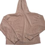 Abercrombie & Fitch Abercrombie & Fitch Hoodie Womens Medium Pink Ribbed Velour Pullover Sweater Photo 1