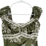 Inspired Hearts Green Floral Velvet Lace Sweetheart Midi Dress Size Small Photo 7