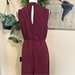 NWT Lulus Classic Elegance Plum Chiffon Sleeveless Mock Neck Maxi Dress Purple Size M Photo 4