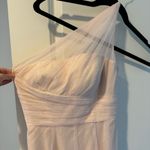 Monique Lhuillier Bridesmaids Fallen Rose Petal Gown Pink One Shoulder Maxi | 2 Photo 3