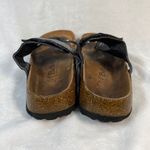 Betula Birkenstock Thong Sandals Black Leather Pearls Size 38 W7 Photo 5