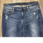 Judy Blue Jeans Slim Fit Distressed Medium Wash Size 15/32 Ankle Crop Mid Rise Photo 2