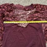 Free People maroon & cream boho mini dress size M Photo 10