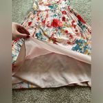 Karen Millen pleated floral Midi v-neck ties back cutout Dress Photo 2