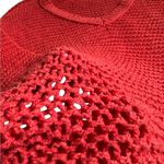 Free People  Slouchy Chunky Knit Shirt Orange/Coral Large Comfy Photo 3
