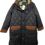 Barbour NWT‎  Size 2X Mickley Plus Quilted Coat Black Brown Corduroy Trim Jacket Photo 0