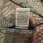 THML NWT  Mixed Print Blouse Orange Suede Accents Long sleeve size S Photo 7