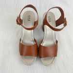 a.n.a  VIsta Platform Chunky Heel Clog Ankle Strap Open Toe Sandals Size 10 Brown Photo 2