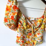 ASTR  The Label Puff Sleeve Top Floral Photo 1