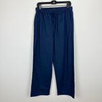 J.Crew NEW Linen Blend Slim Wide Leg Drawstring Pant Pockets Relaxed Navy US 6 Photo 3