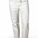 White denim cross button waist jeans low rise fit Size 4 Photo 0