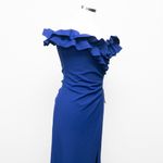 XScape  - Pandoram Long Scuba Crepe Ruffle Top Dress Photo 8