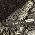 Poleci Green Silk Layered Camisole Tank Top Shirt Womens Size 4 Black Lace Photo 1