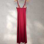 Popilush Shapewear Bodycon Sculpting Slit Lace Midi Maxi Dress Sz S NWT‎ Red Photo 6