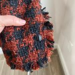 House of Harlow 1960 Tweed Houndstooth Cropped Blazer Rust Black Size M Chic Size M Photo 3