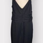Calvin Klein Ruched-Waist Surplice-Neck Dress Black Women's Plus Size 16 NWT Photo 4