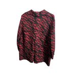 Chico’s Traveler Collection Crinkle Textured Animal Print Jacket Blazer Flaw XL Black Photo 1