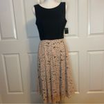 Gabby Skye  NWT Sleeveless A Line Dress Lace Pink & Black Women’s Size 8 Photo 2