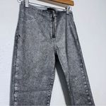 RTA DENIM REVOLVE JEANS METALLIC. Silver Coated Ankle Jeans Size 24 Photo 3