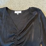 L'Academie Black Silk Blouse Photo 5