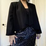 Kasper Separates Womens Black Shawl Collar Cropped Blazer Jacket Size 8 Photo 12