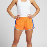 Nike Dri-FIT Running Shorts Womens Medium Orange Blue Athletic Gym Workout Photo 0