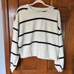 Lululemon Striped Cream and Black Sweater Size 10 Photo 5