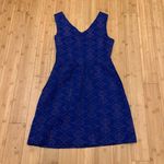 Maeve  Royal Blue Patterned Mini Dress Photo 4