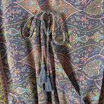 Boemo Wrap Top Shirt Blouse Festival Hippie Boho Bohemian Pink Medium Paisley Photo 3