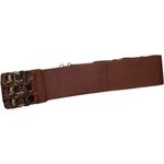 Brown Woven Stretch Fashion Statement Belt Sz M/L Photo 4