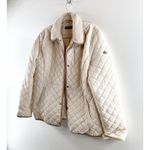 Ralph Lauren Quilted Snap Button Up Sherpa Collar Jacket Cream Large Photo 8