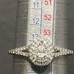 10kt White Gold 1/3 CT diamond engagement ring set bridal set size 7 Silver Photo 7