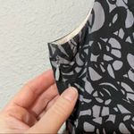 Anthropologie  Fei Grey Black Floral A Line Dress Womens 6 Babydoll Y2k Mini Photo 5