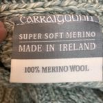 Carraigdonn Mint Green Cable Knit Merino Wool Sweater A55 Size L Photo 3