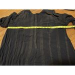 Free People  Shibori Magic Gauze Tunic Top Rayon LS Oversized Boho Green Large Photo 9