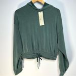 Sweaty Betty NWT  Green Sand Wash Cloud Weight Cropped Hoodie Oversized Size M Photo 1